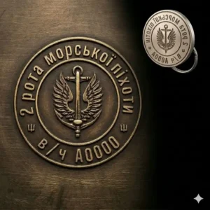 Головна 21 Металева печатка з емблемою 2 роти морської піхоти